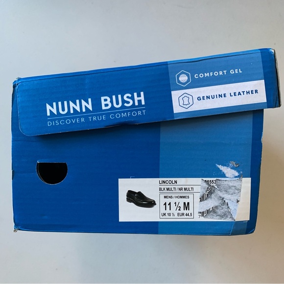 🔥SALE🔥 Nunn Bush Mens Size 11.5 Black Lincoln Moc Toe Penny Loafer NEW IN BOX - Picture 15 of 16